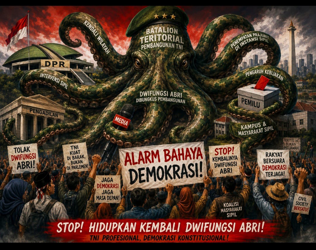 Gurita Batalion Teritorial Pembangunan TNI Dianggap Hidupkan Kembali Dwifungsi ABRI, Koalisi Masyarakat Sipil Desak Stop!