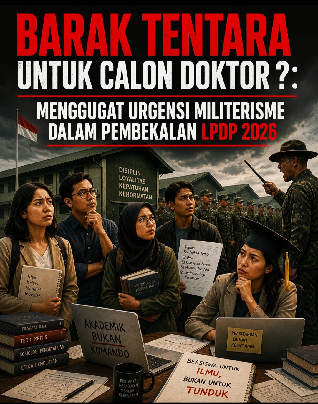 OPINI : Bukan Bela Negara Tapi Masuk Barak? Menakar Relevansi Pelatihan TNI bagi Mahasiswa Magister dan Doktor LPDP.