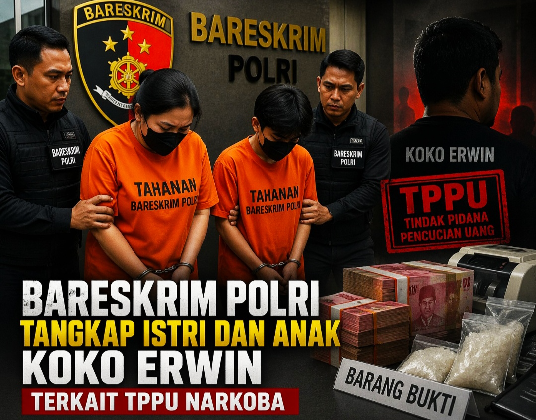 Keluarga Bandar Narkoba Koko Erwin Diringkus Bareskrim! Istri dan Anak Terlibat Pencucian Uang.