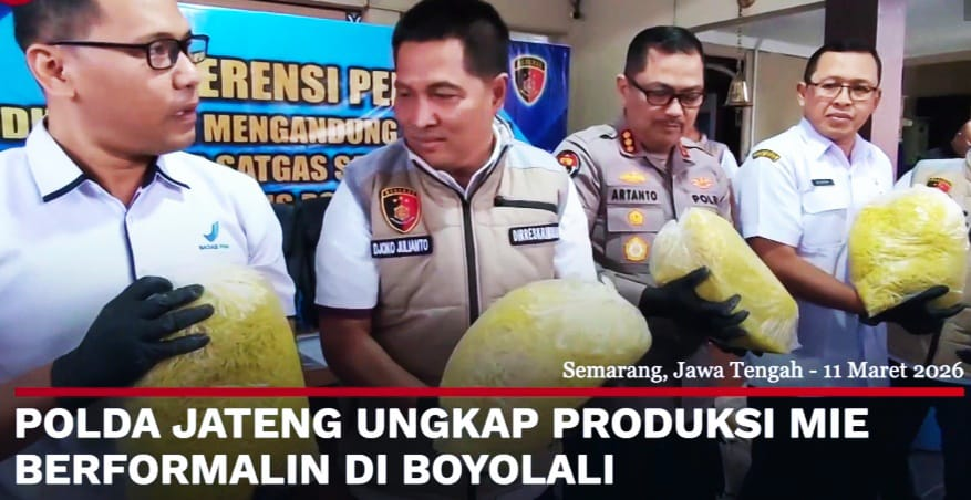 Mie Dicampur Formalin Beredar di Jateng, Polisi Bongkar Pabriknya di Boyolali