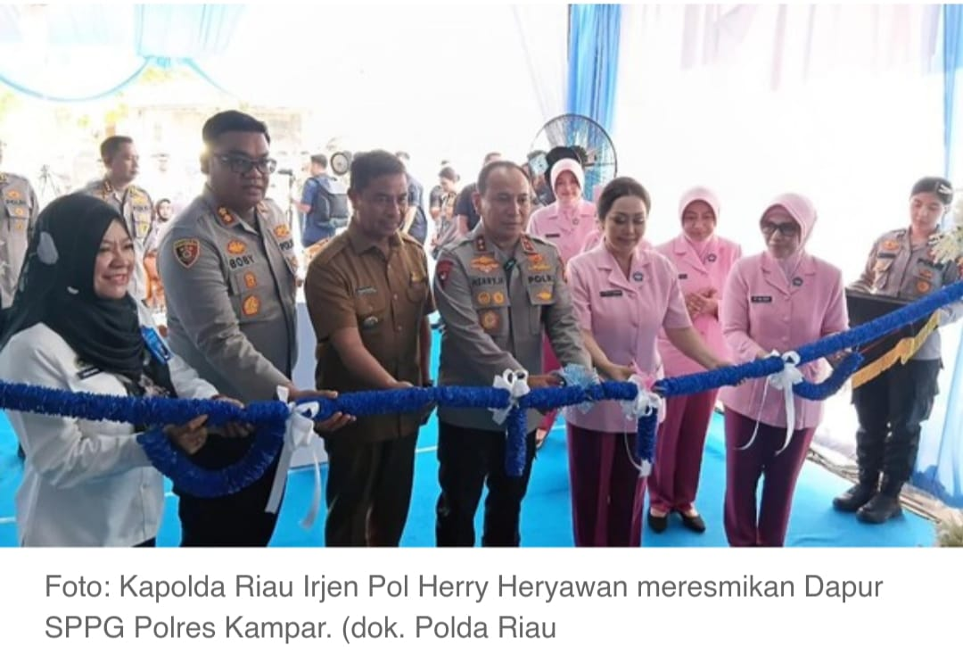 Kapolda Resmikan Dapur SPPG Polres Kampar dan Distribusikan MBG ke 2.105 Siswa.