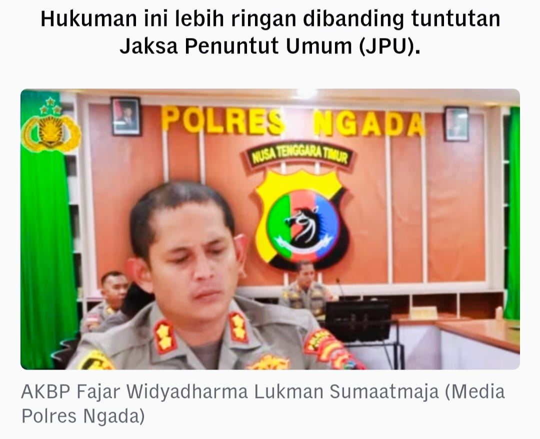 Eks-Kapolres Ngada Divonis 19 Tahun Penjara dalam Kasus Kekerasan Seksual Anak.