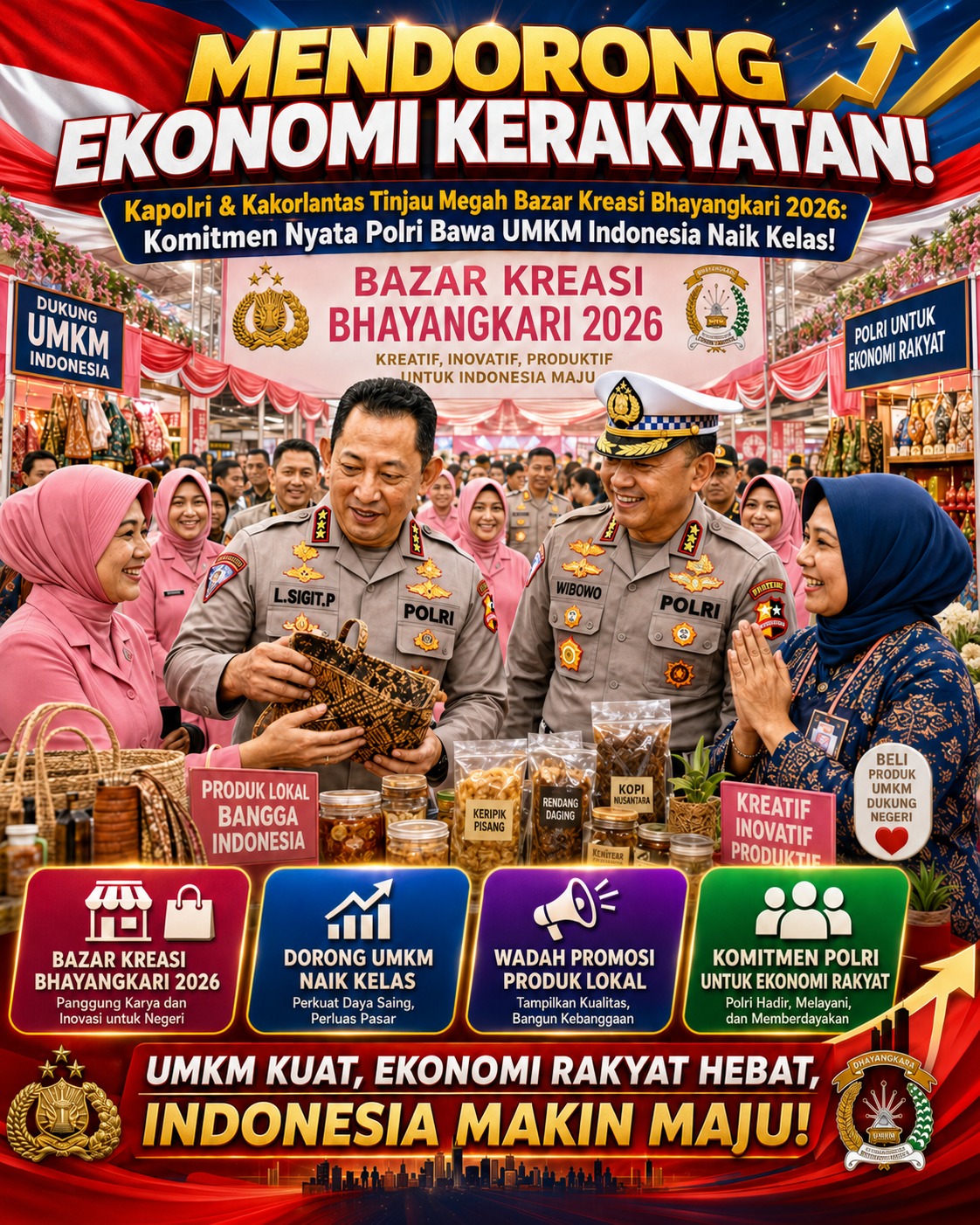 Kapolri & Kakorlantas Tinjau Megah Bazar Kreasi Bhayangkari 2026